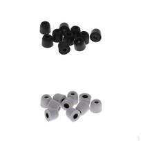 10 porų ausinių atminties putplasčio ausų antgalių, skirtų ausinėms, 4,5 mm black