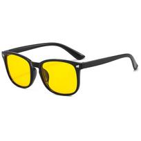 Nauji kvadratiniai anti-glare naktinio matymo vairavimo akiniai vyrams moterims akiniai nuo saulės vairuotojo akiniai dienai ir naktiai 1pcs black