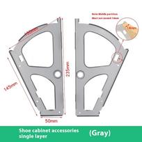 2Pcs Hardware Furniture Hinge 1/2/3 Layer Shoes Drawer Cabinet Hinge Rack Stainless Steel Foldable Shelf Accessories black