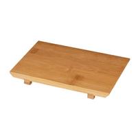 Sushi Tray Serving Plate Sashimi Japanese Platter Board Dish Geta Style Wooden Bamboo Snack Cutting Server Wood Plates Storage brown