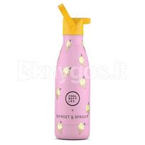 Vaikiška nerūdijančio plieno gertuvė Cool Bottles „Pink Scoop“, 350 ml