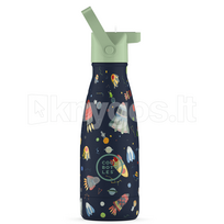 Vaikiška nerūdijančio plieno gertuvė Cool Bottles „Space Rockets“, 260 ml