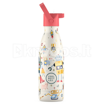 Vaikiška nerūdijančio plieno gertuvė Cool Bottles „Messy Robots“, 350 ml