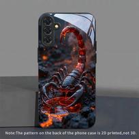Lava metal scorpion tempered glass phone case suitable for Samsung Galaxy S26 S25 S24 S22 S21 S20 FE/Ultra/Plus anti drop Galaxy S23 plus