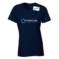Aperture Laboratories įkvėptas Portal moteriškas prigludęs marškinėlis L black