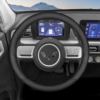Wuling Bingo S/Pro Hongguang Mini 4th & 5th Gen Macaron Steering Wheel & Door Handle Covers 36cm white