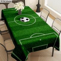 Soccer Field Rectangle Tablecloth for Table Decor Football Sports Game Day Kitchen Dining Table Cloth Boy Birthday Party Decor 100x160cm green