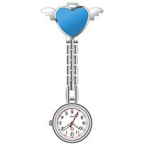 Color Luminous Watches Nurse Clip Watches Doctor Pocket Watches Hanging Watch Love Chest Watch mėlyna