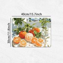 1Pcs Rubber Drying Mat With Orange For Coffee Shop Restaurant Kitchen Carpet Tableware Durable Diatom Mud Table Mat Pet Mat 30*40cm gray