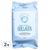 Ten Zero Retinol Collagen Cleansing Tissues, 30 wipes, 2 pcs white