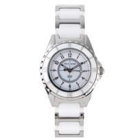 Mauro Jerardi Solar Ceramic Watch MJ042-2 Women's Mother-of-Pearl Dial Stainless Steel Ceramic 31mm white