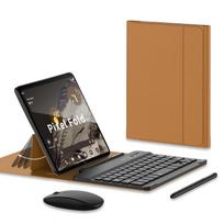 Google Pixel Fold Folio dėklas su belaidžio įkrovimo, „Bluetooth“ klaviatūros, rašiklio ir pelės palaikymu Google Pixel Fold Keyboard, Stylus, Mouse gray