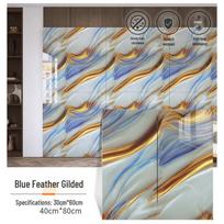 Keraminių plytelių imitacijos sienos lipdukas: Lipni, aliejui atspari PVC tapeto panelė virtuvės dekoravimui 30cm*60cm Waterproof Aluminum-Foil Base