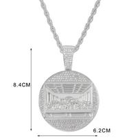 Naujas Paskutinės vakarienės pakabukas Kubietiško stiliaus grandinėlė Su 14mm Lediniu grandinėle Madingas Hip Hop vyriškas pakabukas Teniso karoliai Papuošalai 18inch(45cm) white