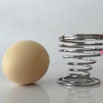 Nerūdijančio plieno spyruoklinės vielos padėklas Kiaušinio puodelis Laikiklis virtiems kiaušiniams Stovas Sandėliavimui 1 vnt. gray