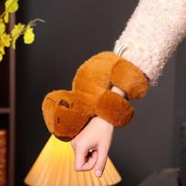 Capybara Slap Bracelets Plush Toy ,Comfortable, Party Favor, Cute Cartoon Birthday Gifts, orange