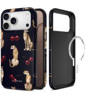 Dėklas Apple iPhone 17 Pro Max / 18 Pro Max telefonui "Tech-Protect Lamano Magsafe Midnight Cherry"