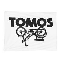 Tomos Moped Blanket Soft Warm Flannel Throw Blanket Bedding for Bed Living room Picnic Travel Home Sofa Size: 75*100cm, Weight: 230 GSM gray