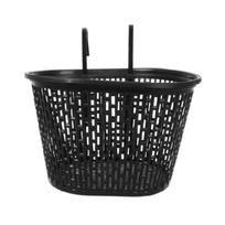 Multipurpose Front Basket Cargo Rack Large Capacity Bike Basket Plastic Scooter Handlebar Basket Cycling Accessories raudona