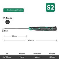 Precision Magnetic Screwdriver Anti-Slip Handle Slotted Type Mini Screw Driver Installation And Disassembly Repair Tool A9 blue