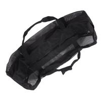 Diving Net Bag Breathable Large Capacity Snorkeling Equipment Mesh Storage Bag with Handle for Travel black