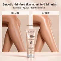 Hair Removal Cream for Women – Sensitive Skin | Painless Hair Remover for Bikini Area & Underarms | Aloe Vera & Rose Infused | Smooth Skin in Min beige