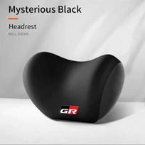 Car Headrest Neck Pillow Memory Foam Driving Lumbar Support Cushion For Toyota GR Harrier Corolla Avalon Supra Yaris Camry 1pc Headrest white