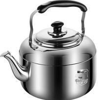 Ypač storas nerūdijančio plieno švilpiantis virdulys - Didelės talpos, tinkamas indukcinei, dujinei ir gamtinėms viryklėms No. 6 Kettle ~5L Family ~4 people