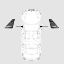Automobiliui BMW F10 F11 5 serijos priekinės durys Harmankardon Hi-Fi Sound Garso galvutė Aukšto dažnio garsiakalbio garsiakalbių dangtelis F10 2Tweeter 2Cover white