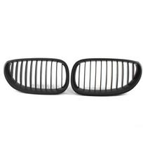 Inkstų priekinės buferio grotelės, vienos lentjuostės lenktyninės įleidimo grotelės, tinka BMW 5 serijos E60 E61 2003–2009 m. automobilių priedams matinė juoda spalva