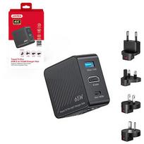 Unitek Ładowarka podróżna z hubem GaN 3-w-1 | 65W | 4K@60Hz | USB-A | HDMI | USB-C P1242ABK01