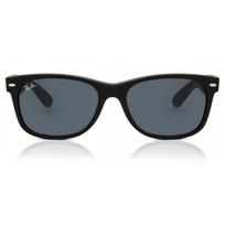 Ray Ban Rb2132 New Wayfarer 622 R5 Unisex Sunglasses Matte Rubber Black/58-18-145 gray