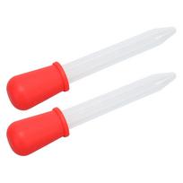2 vnt daugiafunkcinis pernešimo pipetės silikoninis kalibruotas skysčio lašintuvas, skirtas laboratorijai „pasidaryk pats ArtRed“ raudona