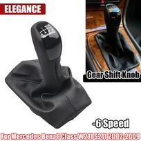 Manual 6 Speed Gear Shift Knob Lever Shifter Complete Gaiter Boot Cover For Mercedes-Benz E Class W211 S211 2003-2009 CLASSIC AVANTGARDE
