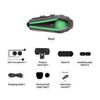 S7PRO Bluetooth Noise-Cancelling Waterproof Motorbike Helmet Earphones gray
