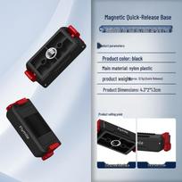 Compatible with DJI Osmo Action 3/4/5 Pro Magnetic Quick Release Base & 1/4 Expansion Mount Bracket gray