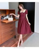 French retro temperament slim dress Muse Fan doll collar belt first love Platycodon dress fashion Hepburn style 3XL bordinė
