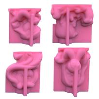4Pcs Girl Gypsum Silicone Molds Diy Succulents Concrete Flower Pot Vase Plaster Cement Clay Mold Candle Holder Mold 1 pink