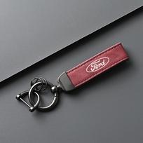 PCKF8 Suede Vintage Odinis Cinko Lydinio Raktų Pakabukas Automobilio Raktų Pakabukas Ford Ranger S-Max Focus Galaxy Mondeo Transit Tourneo Custom Ranger black