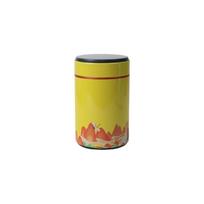 Slick Edge Round Tea Tin Metal Thickened Loose Tea Canister Airtight Tinplate Sealed Tea Tin Kitchen Storage raudona