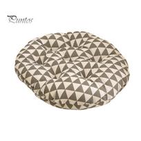 Ergonomiška pagalvėlė nuo stubo skausmo, Boho apvali medvilnės ir lino kėdės pagalvėlė, 16 x16 , su gumbeliais, minkšta, kvėpuojanti, pagalvėlės valgomajam, virtuvei, biurui 40*40cm G