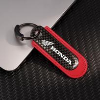 For Honda Motorcycle Key chain CRF1100 1000L CB650R CB500X HRC CT125 X-ADV Motorcycle Keychain Accessories Keyring Carbon Fiber raudona