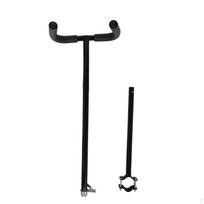 Triratis Stūmimo Metalinis Strypas Spaustukas Rankena Lenktas Vežimėlis Tėvams, Vaikams Juodas Black Upgraded Push Rod black