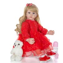 KEIUMI 24 colių Elegant Reborn Baby Girl Doll 60 cm Minkšto vinilo audinio kūno princesė lėlė Lifelike Boneca Reborn Kids Playmate 24 inch mėlyna