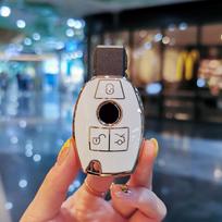 Naujo stiliaus automobilio raktų dėklo dangtelis, skirtas Mercedes Benz w211 w204 ABRG klasės GLK GLA GLC GLR W210 W176 W202 W463 Shell juoda