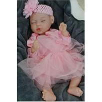 Reborn lėlytė su rožiniu tiulio sijonėliu – 43 cm