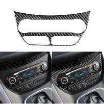 Carbon Fiber For Ford Escape Kuga 2013 2014 2015 2016 Accessories Car Interior Automatic Climate Control Panel Trim Sticker LHD black