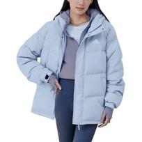 Adidas Down Jackets Unisex Glossy Finish Blue Hooded Moderate KQ5538 XS gray