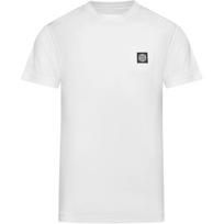 Stone Island FW24 Cotton Solid Color Badge Crew Neck Short Sleeve T-Shirt Men Tops White 811524113-V0060 XXXL white