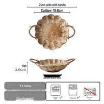 Artisan Handcrafted Retro Coarse Pottery Deep Wok Plate for Cooking, Fruit Salad, and Pasta beige